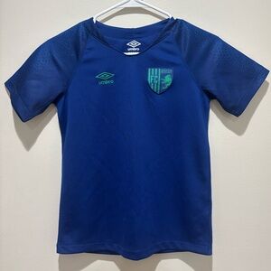 Umbro Manchester FC Soccer Jersey Blue Youth Size Medium 8/10